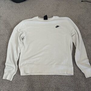 Nike Men's White Crewneck Sweater